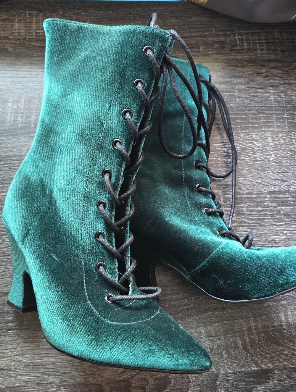 Strangecvlt Victoria Boot Green Velvet